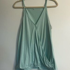 Elegant Women's Mint Green Wrap Top